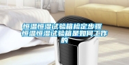 恒温恒湿试验箱检定步骤 恒温恒湿试验箱是如何工作的