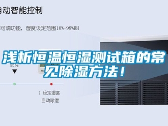 知识百科浅析恒温恒湿测试箱的常见除湿方法！