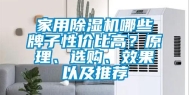 家用除湿机哪些牌子性价比高？原理、选购、效果以及推荐