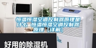 恒温恒湿空调控制器原理是什么 恒温恒湿空调控制器原理【详解】