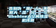 告别伪“潮”人，不做大“湿”兄——Sunshine大空间除湿机评测