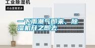 一下雨潮气即来，除湿机开之即去