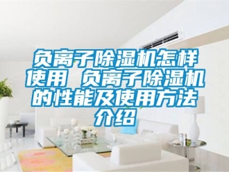 行业新闻负离子除湿机怎样使用 负离子除湿机的性能及使用方法介绍