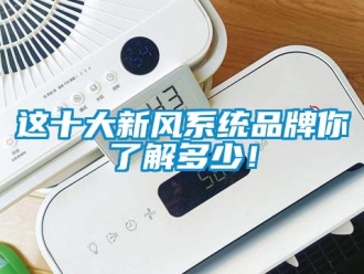 企业新闻这十大新风系统品牌你了解多少！