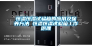 恒温恒湿试验箱的应用及保养方法 恒温恒湿试验箱工作原理