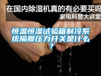 知识百科恒温恒湿试验箱制冷系统隔膜压力开关是什么？
