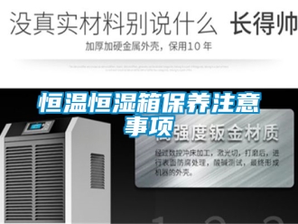 知识百科恒温恒湿箱保养注意事项