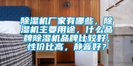 除湿机厂家有哪些，除湿机主要用途，什么品牌除湿机品牌比较好，性价比高，静音好？