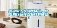 除湿机十大品牌排名，除湿机行业实力品牌有哪些？