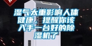 湿气太重影响人体健康，提醒你该入手一台好的除湿机了