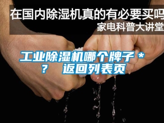 常见问题工业除湿机哪个牌子＊？ 返回列表页
