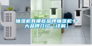 抽湿机有哪些品牌抽湿机十大品牌介绍【详解】