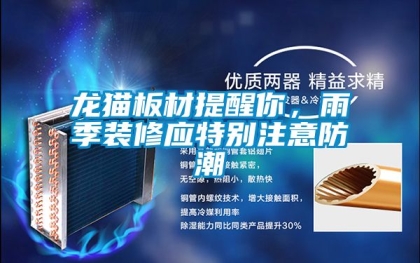 龙猫板材提醒你，雨季装修应特别注意防潮