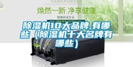 除湿机10大品牌,有哪些（除湿机十大名牌有哪些）