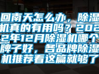 企业新闻回南天怎么办，除湿机真的有用吗？2022年12月除湿机哪个牌子好，各品牌除湿机推荐看这篇就够了