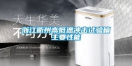 浙江衢州高低温冲击试验箱主要性能