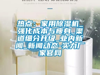 行业新闻热点：家用除湿机_强化成本与瘦身_渠道细分升级_业内新闻_新闻动态-实力厂家官网