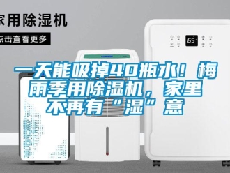 行业新闻一天能吸掉40瓶水！梅雨季用除湿机，家里不再有“湿”意