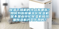 除湿干燥机的特点有哪些？如何判断蜂巢转轮除湿机是不是由转轮除湿机和风巢除湿机共同作用的？