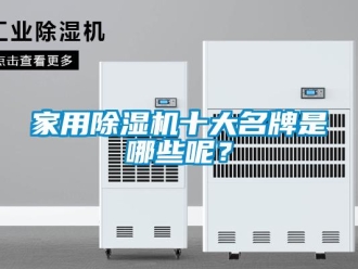 常见问题家用除湿机十大名牌是哪些呢？