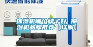 抽湿机哪个牌子好 抽湿机品牌推荐【详解】