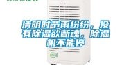 清明时节雨纷纷，没有除湿欲断魂，除湿机不能停