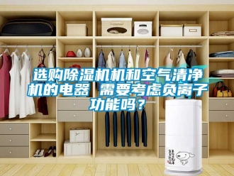 行业新闻选购除湿机机和空气清净机的电器 需要考虑负离子功能吗？