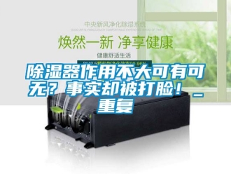 行业新闻除湿器作用不大可有可无？事实却被打脸！_重复