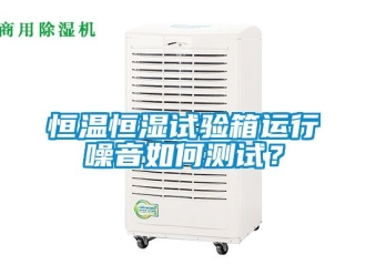 知识百科恒温恒湿试验箱运行噪音如何测试？