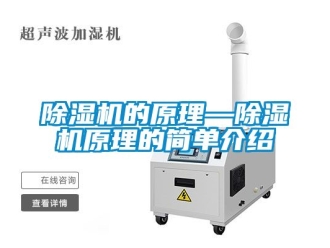 企业新闻除湿机的原理—除湿机原理的简单介绍
