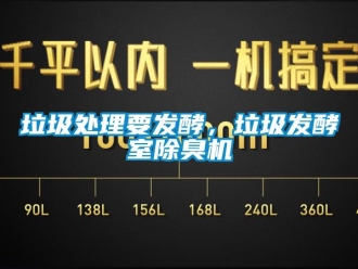 行业新闻垃圾处理要发酵，垃圾发酵室除臭机