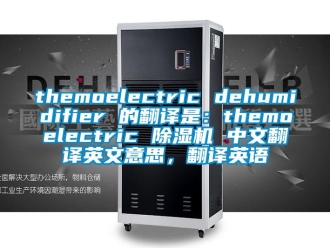 企业新闻themoelectric dehumidifier 的翻译是：themoelectric 除湿机 中文翻译英文意思，翻译英语