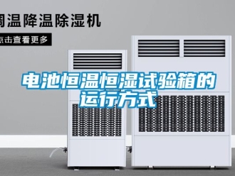 知识百科电池恒温恒湿试验箱的运行方式