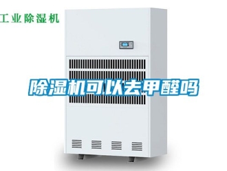 行业新闻除湿机可以去甲醛吗