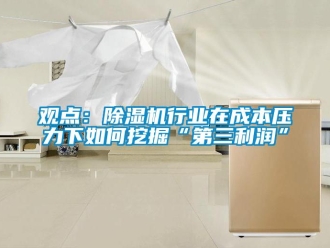 常见问题观点：除湿机行业在成本压力下如何挖掘“第三利润”