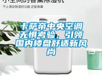 企业新闻卡萨帝中央空调无惧考验，引领国内楼盘舒适新风尚