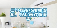 三个妙招巧用除湿机，轻松应对梅雨季