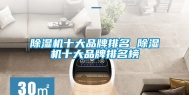 除湿机十大品牌排名 除湿机十大品牌排名榜