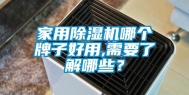 家用除湿机哪个牌子好用,需要了解哪些？