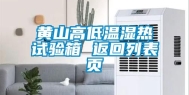 黄山高低温湿热试验箱 返回列表页