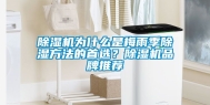除湿机为什么是梅雨季除湿方法的首选？除湿机品牌推荐