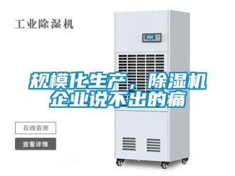 行业新闻规模化生产，除湿机企业说不出的痛