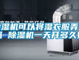 行业新闻除湿机可以将湿衣服弄干吗 除湿机一天开多久好