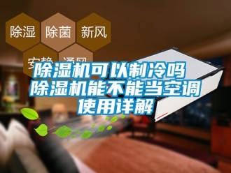 行业新闻除湿机可以制冷吗 除湿机能不能当空调使用详解