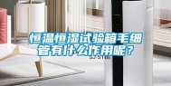 恒温恒湿试验箱毛细管有什么作用呢？