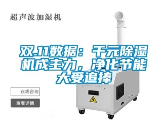 行业新闻双.11数据：千元除湿机成主力，净化节能大受追捧