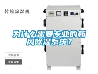 知识百科为什么需要专业的新风除湿系统？