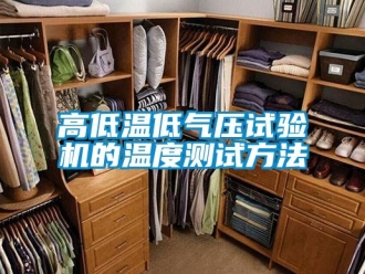 常见问题高低温低气压试验机的温度测试方法