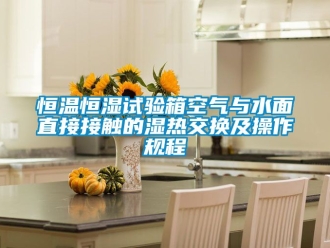 知识百科恒温恒湿试验箱空气与水面直接接触的湿热交换及操作规程