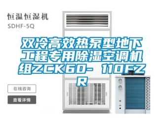 行业新闻双冷高效热泵型地下工程专用除湿空调机组ZCK60- 110FZR